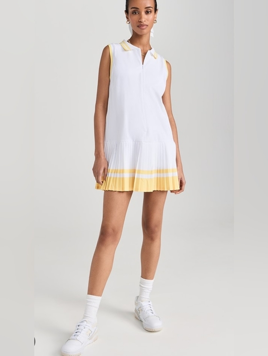 Beach Riot Dresses & Skirts - Beach Riot Bria Tennis Dress - White, Yellow Size Large